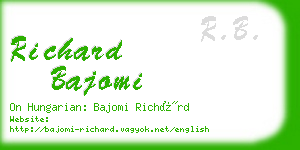 richard bajomi business card